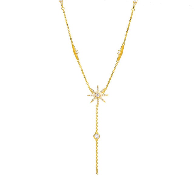 Contemporary Stellar Radiance Gold & Diamond Necklace For Sale - Image 3 of 8