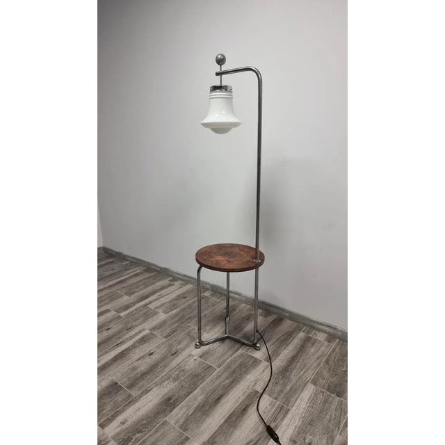Mid-Century Floor Lamp in Glass and Metal For Sale - Image 11 of 11