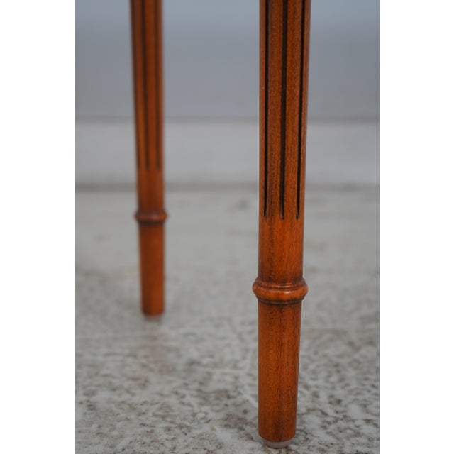 Reprodux Bevan Funnel English Yew Wood 2 Drawer Console Table For Sale - Image 11 of 18