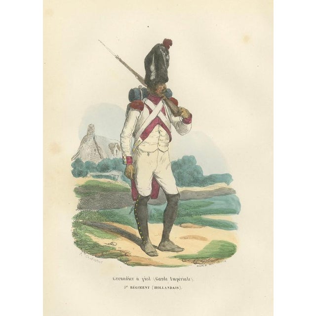 Mid 19th Century After Horace Vernet, Imperial Guard of Napoleon 3rd Dutch Regiment, 1843, Paper For Sale - Image 5 of 10