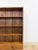 Wood Vintage MCM Solid Walnut Four Shelf Bookcase Shallow Display MidCentury Shelving For Sale - Image 7 of 17
