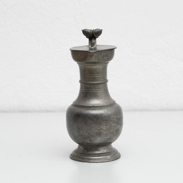 Rustic Vintage Traditional Metal Lidded Jug, 1970s For Sale - Image 3 of 18