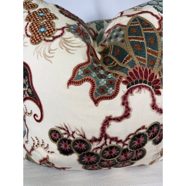 Clarence House Clarence House "Palazinna Cinese" in Bordeaux 22" Pillows-a Pair For Sale - Image 4 of 4