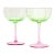 Lilly Pulitzer Glass Coupe Glasses - Set of 2 For Sale