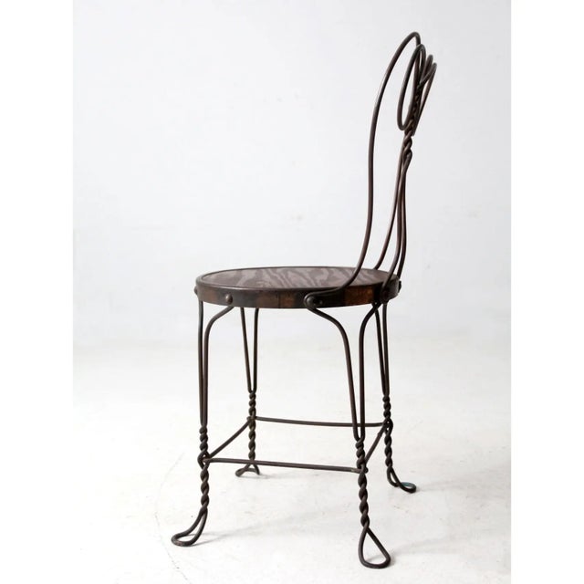 Early 20th Century Antique Ice Cream Parlor Chair For Sale - Image 5 of 13