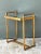 Mid-Century Modern Vintage Metal and Mirrored Glass Side Table For Sale - Image 3 of 12