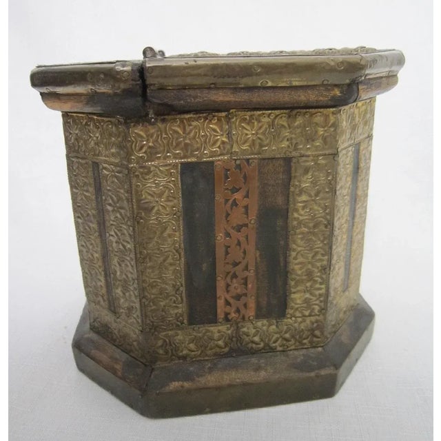 Wood Vintage Boho Indian Wood Box For Sale - Image 7 of 7