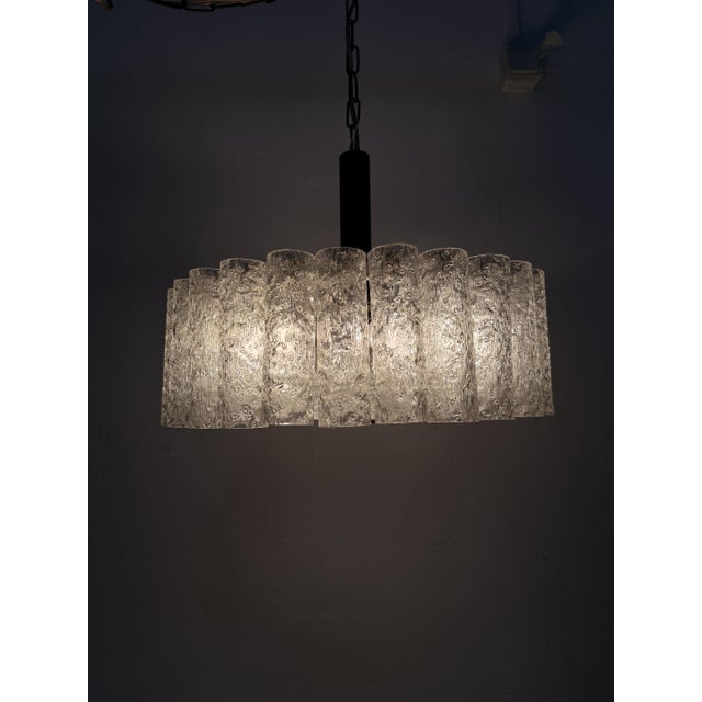 Ice Glass Pendant Light from Doria Leuchten, Germany, 1970s For Sale - Image 14 of 18