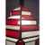 Art Deco-Style White Milk & Red Glass & Bronze Chandelier, Pendant or Lantern For Sale - Image 16 of 18