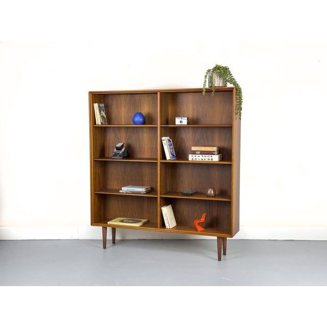 Large Walnut Bookcase by Bertil Fridhagen for Bodafors, 1969 For Sale - Image 16 of 18