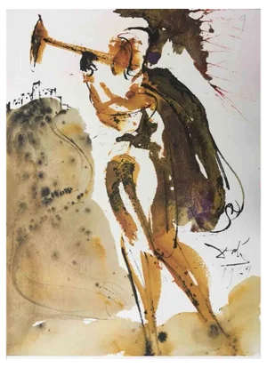 Salvador Dalí, Canite Tuba in Sion, Lithograph, 1964