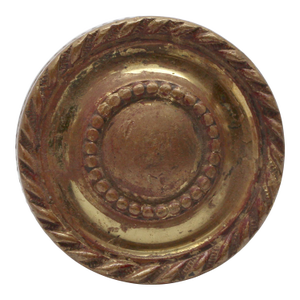 Vintage Cast Brass Beaded Passage Door Knob