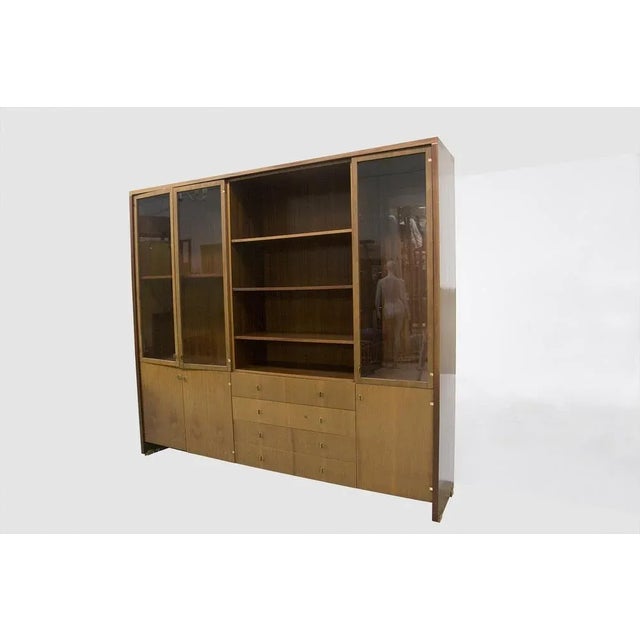 Wood Vintage Wood and Glass Bookcase by Pierre Balmain For Sale - Image 7 of 9
