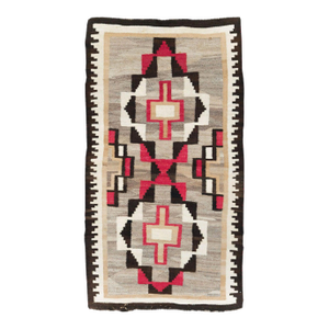 Galerie Shabab Collection Tribal Mid-20th Century Handmade American Flatweave Navajo Throw Rug