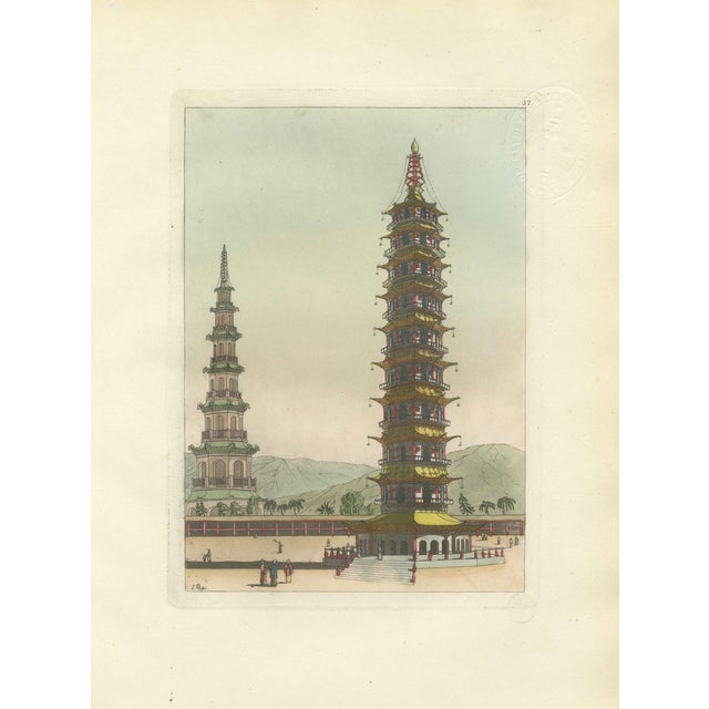 Ferrario, Porcelain Tower of Nanjing Pagoda, 1815, Print For Sale