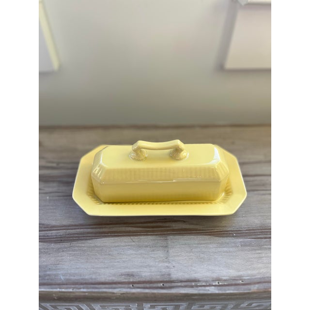 Mid-Century Independence Ironstone Butter Dish in Daffodil For Sale - Image 10 of 10