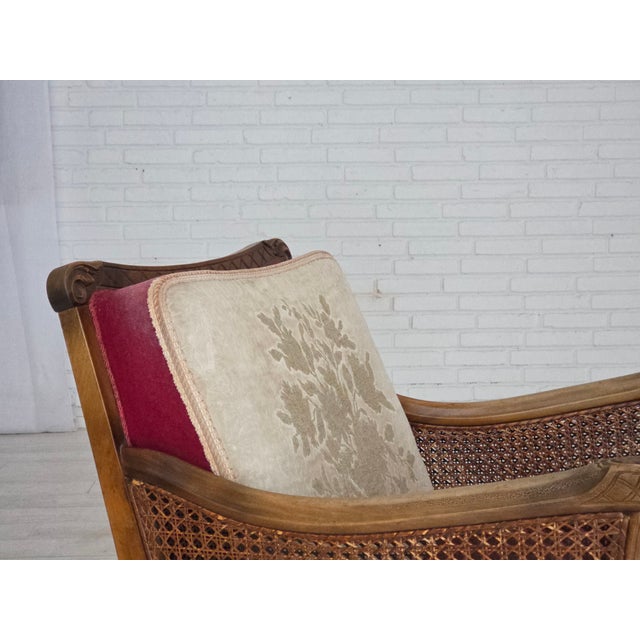 Danish Armchair in Velour and Ash, 1930s For Sale - Image 4 of 18