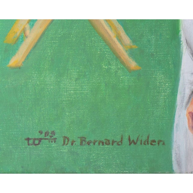 Oil on Canvas Painting Signed by Dr. Bernard Widen For Sale - Image 4 of 9