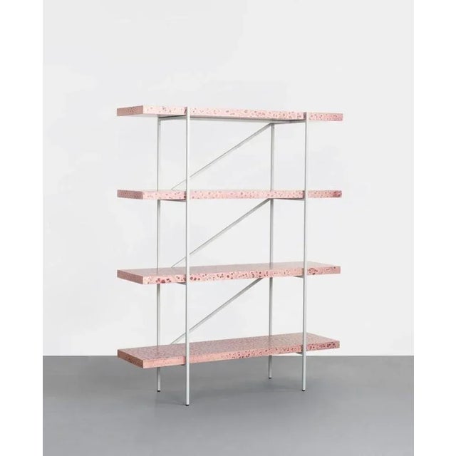 Pale berry osis shelving by llot llov edition 2 dimensions: w 140 x d 35 x h 175 cm materials: core board birch, powder...