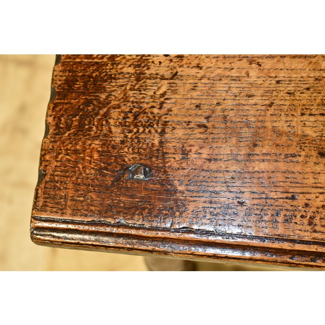Brown Early 19th Century English Oak Joint Stool For Sale - Image 8 of 8