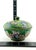 Beautiful Lidded Green Cloisonné Bowl - Vintage Floral Enamel Design For Sale - Image 9 of 9