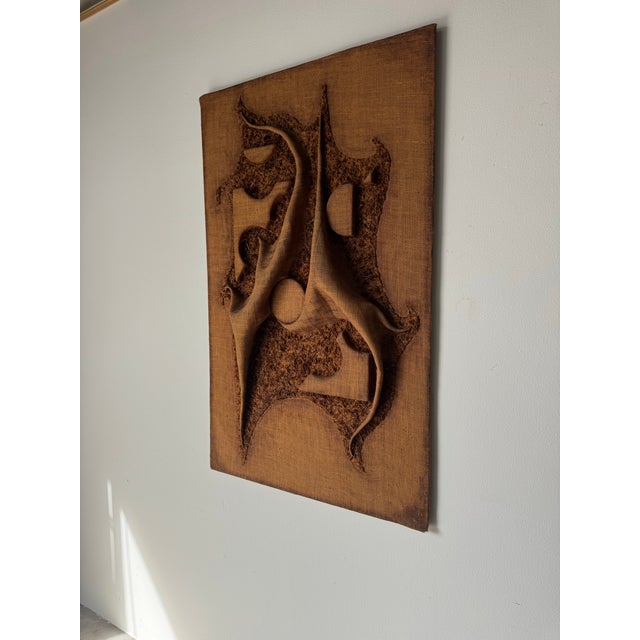 1970’s Vintage Organic Textured Sculptural Wall Art by Roger M. For Sale - Image 4 of 12