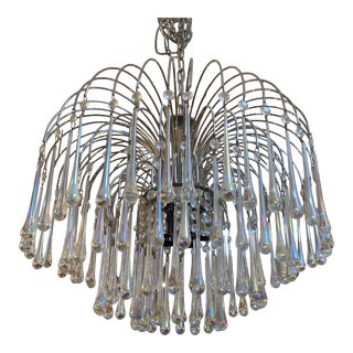 Late 20th Century Murano Teardrop Chandelier, Large For Sale