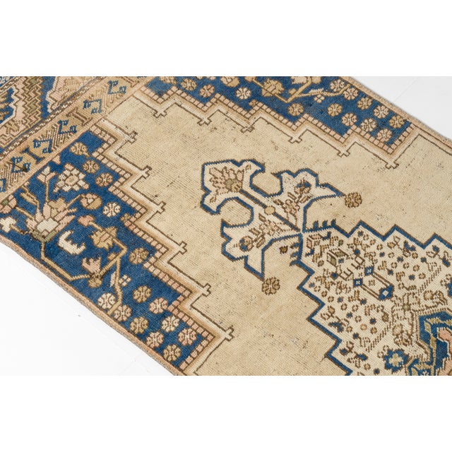 Tan Ethnic Vintage Tribal Wool Runner For Sale - Image 8 of 10