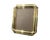 Vintage Postmodern 1980s Art Deco Brass Picture Frame Velvet For Sale - Image 4 of 9