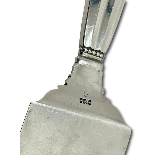 Metal Antique Georg Jensen Denmark "Acorn" Pattern Sterling Silver Pie Serving Knife Circa Early 20th Century. For Sale - Image 7 of 12