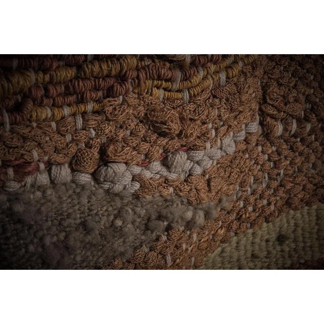 Hand Woven Textured Wall Tapestry, Belgium, 1970s For Sale - Image 7 of 11