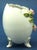 20th Century Egg-Shaped Porcelain Vase with Flowers in Relief from the Plaue Factory, Germany, 1930s For Sale - Image 3 of 17