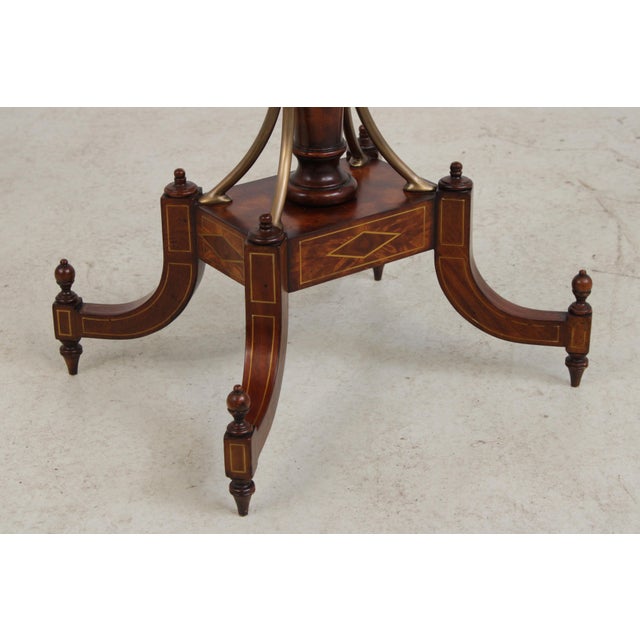 Theodore Alexander Regency Style Mahogany Inlaid Table For Sale - Image 15 of 18