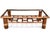 Vintage Coastal Bamboo Coffee Table W/ Glass Top & Rattan Wrapped Details For Sale In Los Angeles - Image 6 of 10