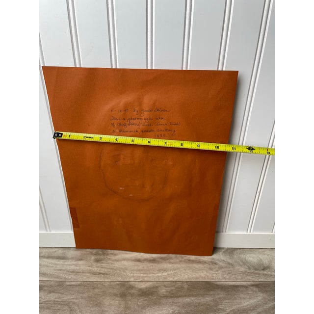 Vintage Early American Gerald Skiver Sitting Bull Sioux Chief Original Painting 1977 14x11 For Sale In Boise - Image 6 of 6