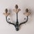 1940s French Floral Painted Iron Sconces - a Pair For Sale - Image 4 of 10