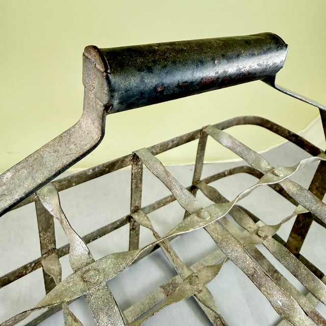 French Galvanized Zinc 10 Compartment Wine Bottle Carrier For Sale - Image 4 of 14