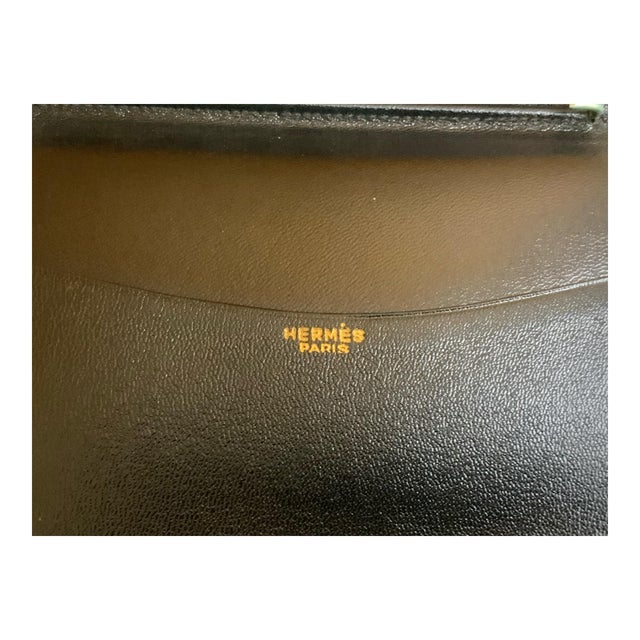1980s Hermes Black Leather Agenda Cover For Sale - Image 5 of 6