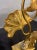 Late 20th Century Pair of Gilt Bronze Ginkgo Leaf Table Lamps With Shades For Sale - Image 12 of 13
