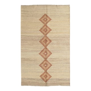 Late 20th Century Hand-Knotted Sumak-Style Rug 5'0" X 8'2" For Sale