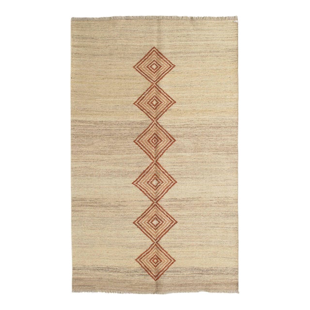 Late 20th Century Hand-Knotted Sumak-Style Rug 5'0" X 8'2" For Sale