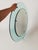 Mid-Century Rounded Mirror in Turquoise Glass attributed to Veca, Italy, 1970s For Sale - Image 9 of 17