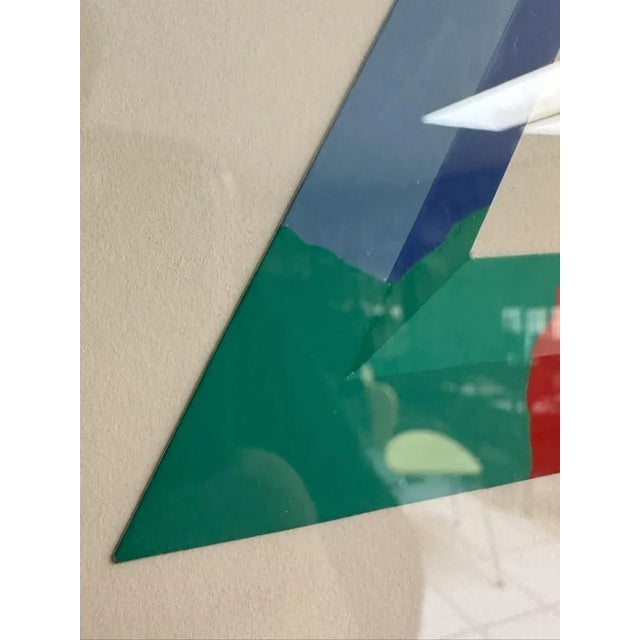 Mid-Century Modern Lucio Del Pezzo, Casellar Screen Printing and Collage, 1970s, Cardboard For Sale - Image 3 of 6