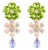 Nina Zhou 8.38ctw Island Blossoms Peridot Opal Diamond Moonstone Convertible Drop Earrings For Sale