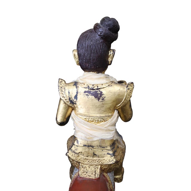 Antique Burmese Statue of Nat on Horseback For Sale In Portland, OR - Image 6 of 16