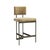 Worlds Away Matthew Izzo Home Baylor Camel Velvet and Painted Bronze Base Counter Stool For Sale - Image 4 of 4