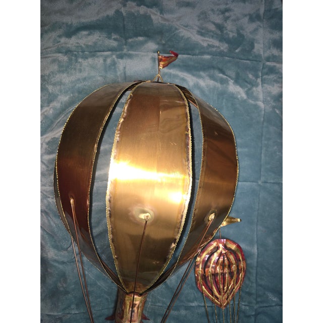 Vintage Simmons Brass Hot Air Balloon Sculpture Brutalist Art For Sale In Salt Lake City - Image 6 of 6