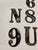 Vintage set of distressed metal letters and numbers direct from the Paris flea markets.