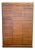 1940s Industrial Tambour-Front Triple Bay Document File Cabinet For Sale