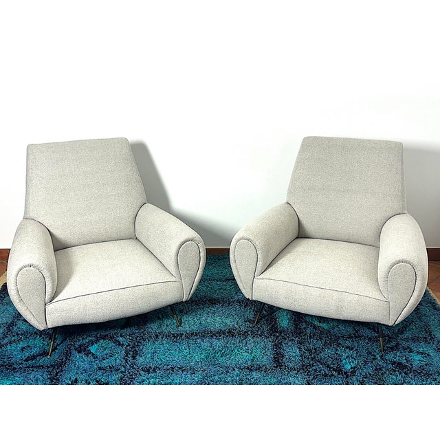 Gigi Radice Armchairs by Minotti, Italy, 1950s, Set of 2 For Sale - Image 4 of 18